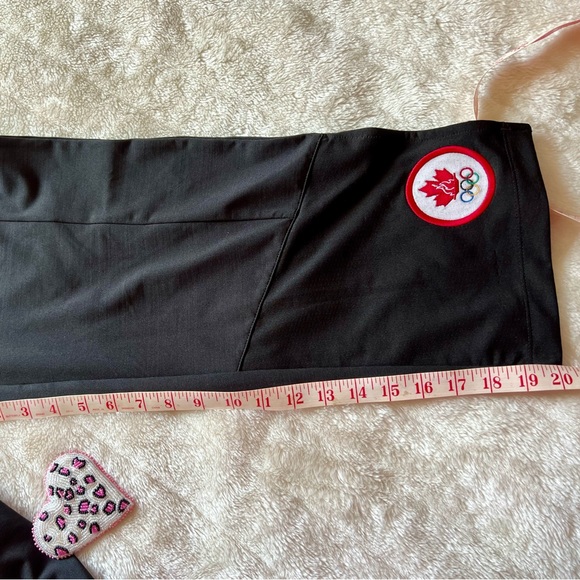 Speedo Olympic Canada flare leg black capris large - Picture 9 of 10